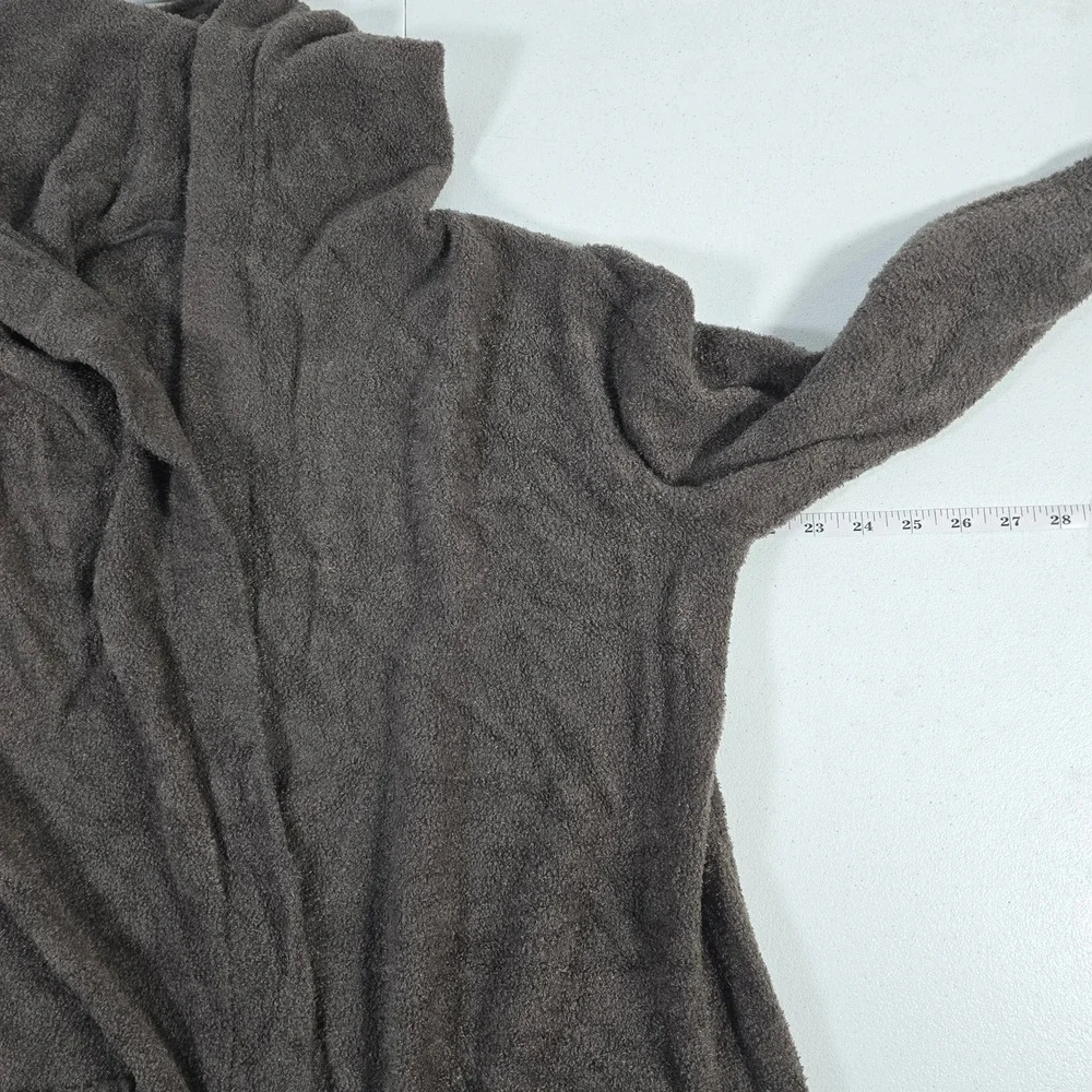 Barefoot Dreams CozyChic Lite Cardigan Hoodie Dark Brown Women's M Style 480‎